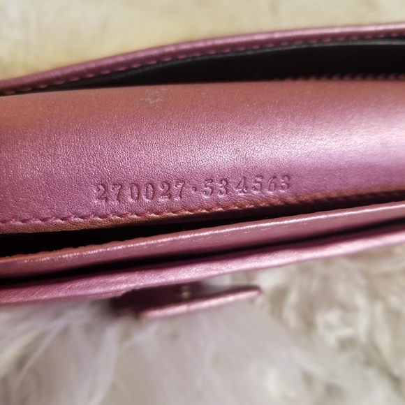 Gucci Canvas Guccisima Metallic Pink Wallet - Picture 10 of 16